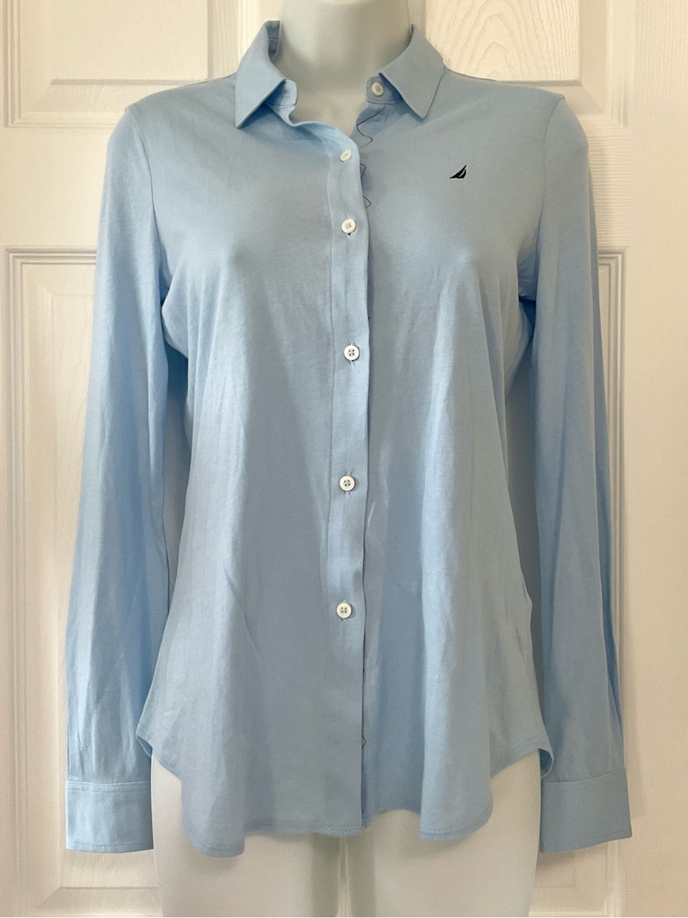 NEW- Nautica Baby Blue Button-Up Shirt